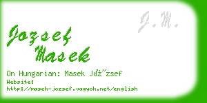 jozsef masek business card